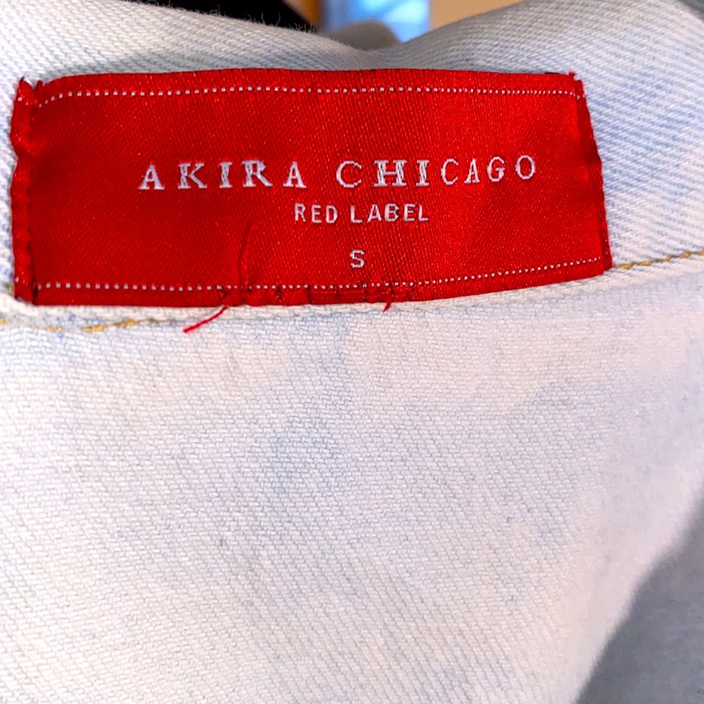 Akira Chicago denim jacket, sz small - Picture 2 of 6